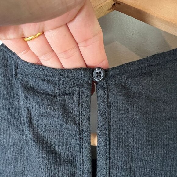 prAna Womens Seakissed Midi Everyday Dress SMALL in Black Cotton Dobby Jersey - Picture 5 of 9